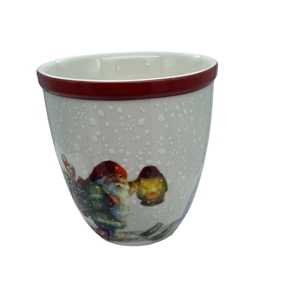 Williams Sonoma Nordic Elf Stoneware Mugs Set of 4 Christmas Decor New No Box - Picture 4 of 7